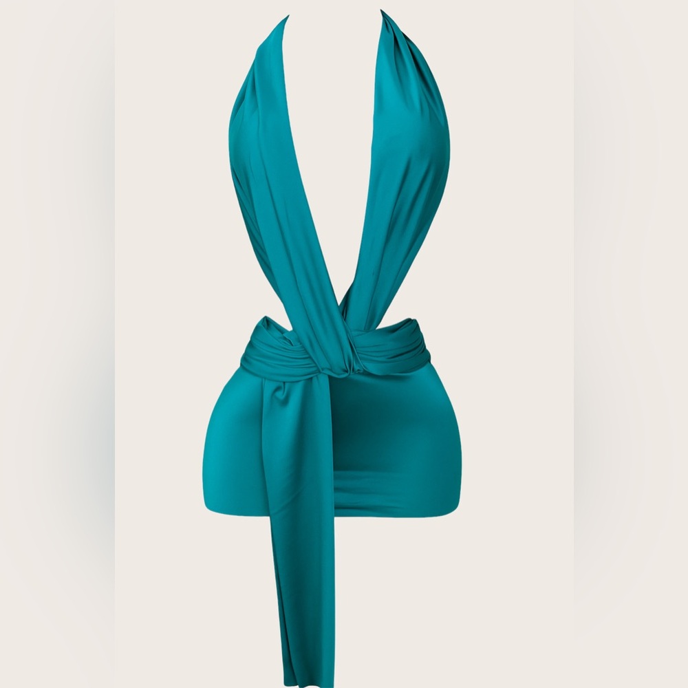 VVS Bora Bora Mini Dress - Caribbean Blue (Size M)